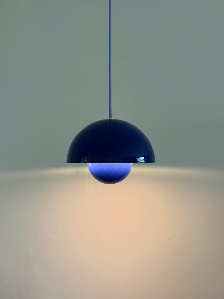 Vintage Louis Poulsen Flowerpot - Verner Panton Deense lamp, Gebruikt, Scandinavisch, X, Metaal