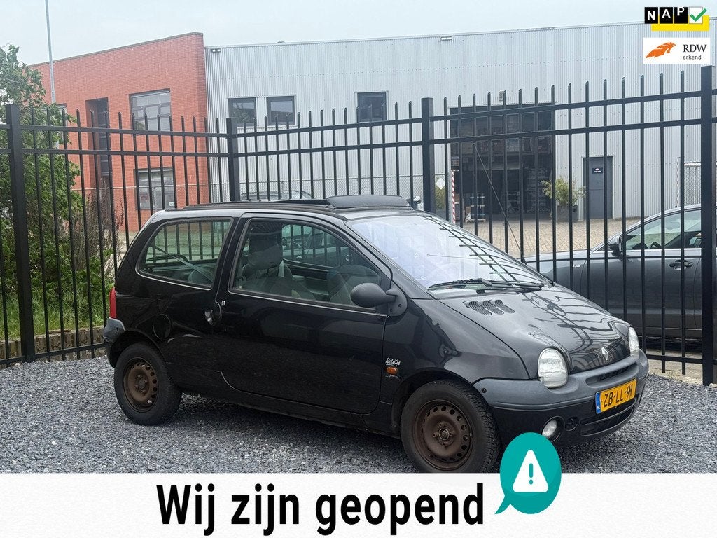 Renault Twingo 1.2 Hélios PANORAMA!APK2027!KOOPJE!, Auto's, Zwart, 4 cilinders, 4 stoelen, Zwart