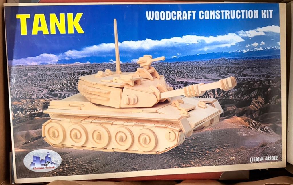Vintage Houten Tank Bouwpakket - Woodcraft Construction Kit, Ophalen of Verzenden, Zo goed als nieuw