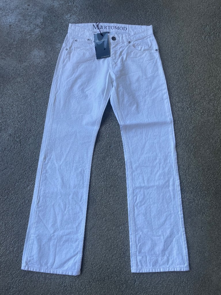 Nieuwe Martomod Witte Heren Broek Maat 29/32, Wit, Nieuw, Ophalen of Verzenden, Maat 46 (S) of kleiner