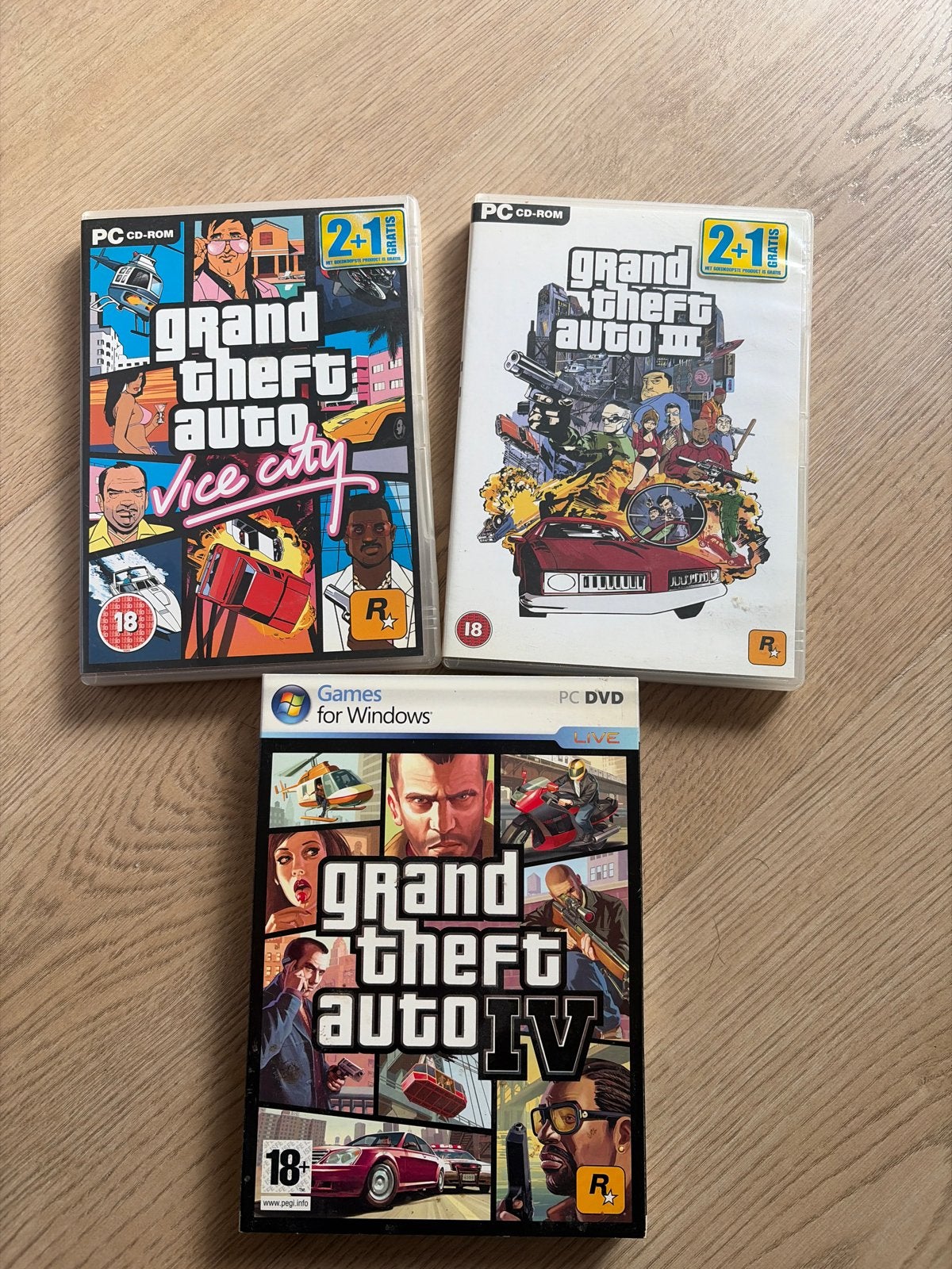 Grand Theft Auto: Vice City, III & IV PC Games, Spelcomputers en Games, Avontuur en Actie, Gebruikt, Vanaf 18 jaar, 1 speler