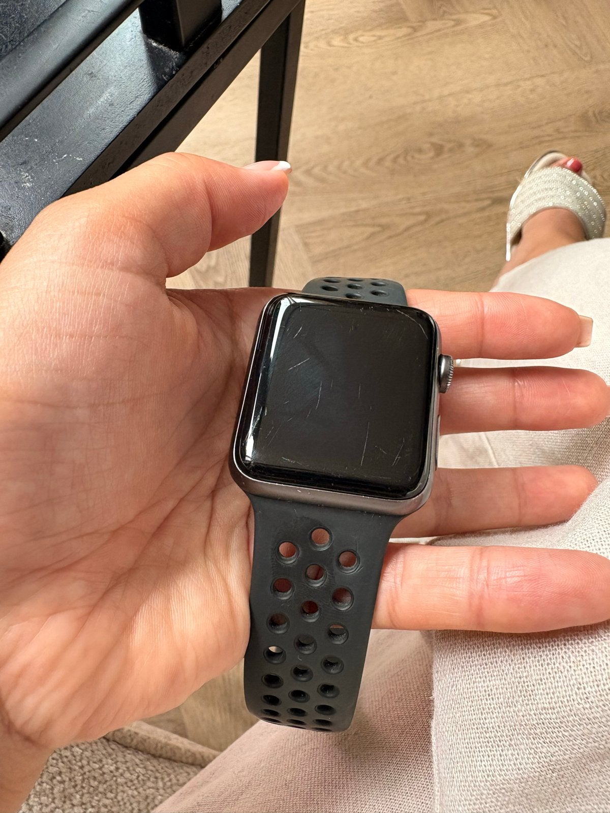 Apple Watch Series 3 (GPS) - Gebruikt, Sieraden, Tassen en Uiterlijk, Ophalen, Zwart, IOS, Waterdicht