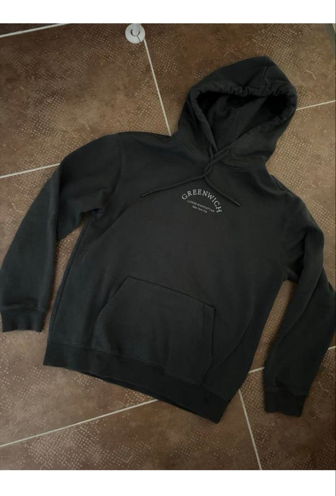 H&M Hoodie Sweater - Greenwich New York City, Kleding | Dames, Ophalen of Verzenden, Gedragen, Maat 34 (XS) of kleiner, Zwart