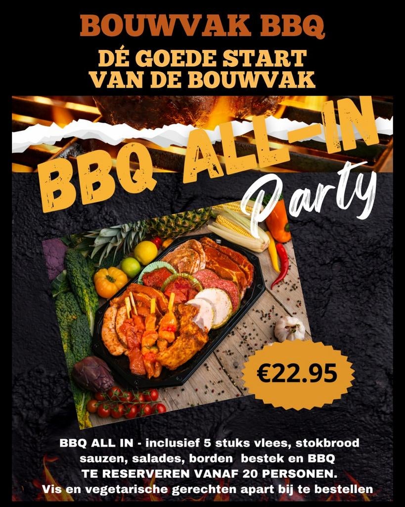 Bouwvak All-in BBQ Party Verhuur Het Oosten Enschede, Ophalen