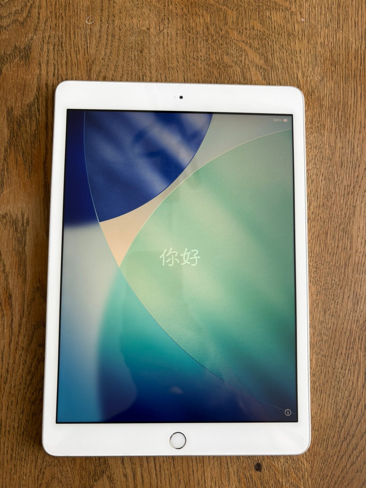 Apple iPad 8e generatie 128GB – WiFi – Zilver + blauw hoesje, Ophalen, Zo goed als nieuw, 10 inch, Apple iPad