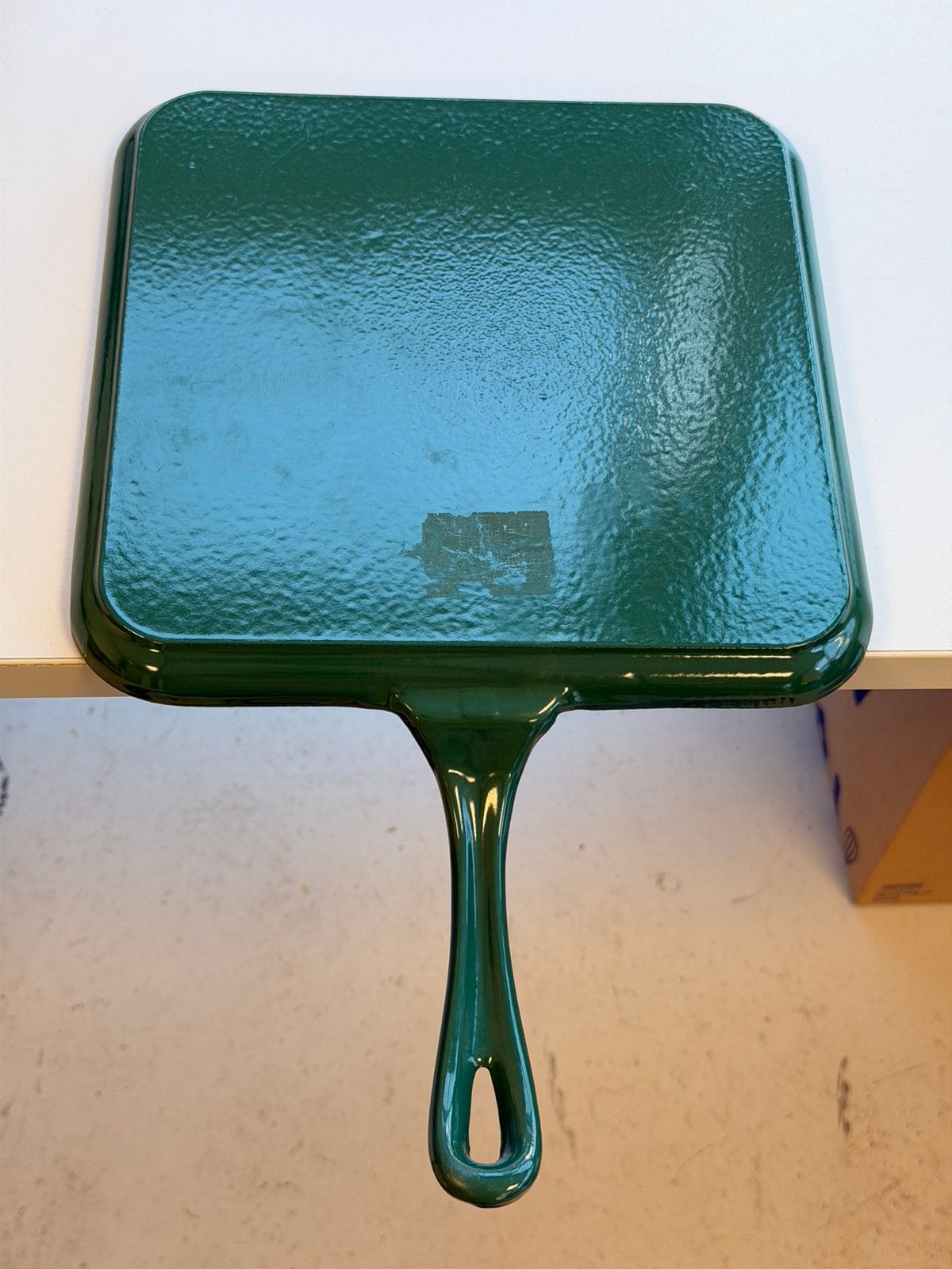 Nieuw! Le Creuset Square Griddle pan 28cm Gietijzer Groen, P, Gietijzer, P, P