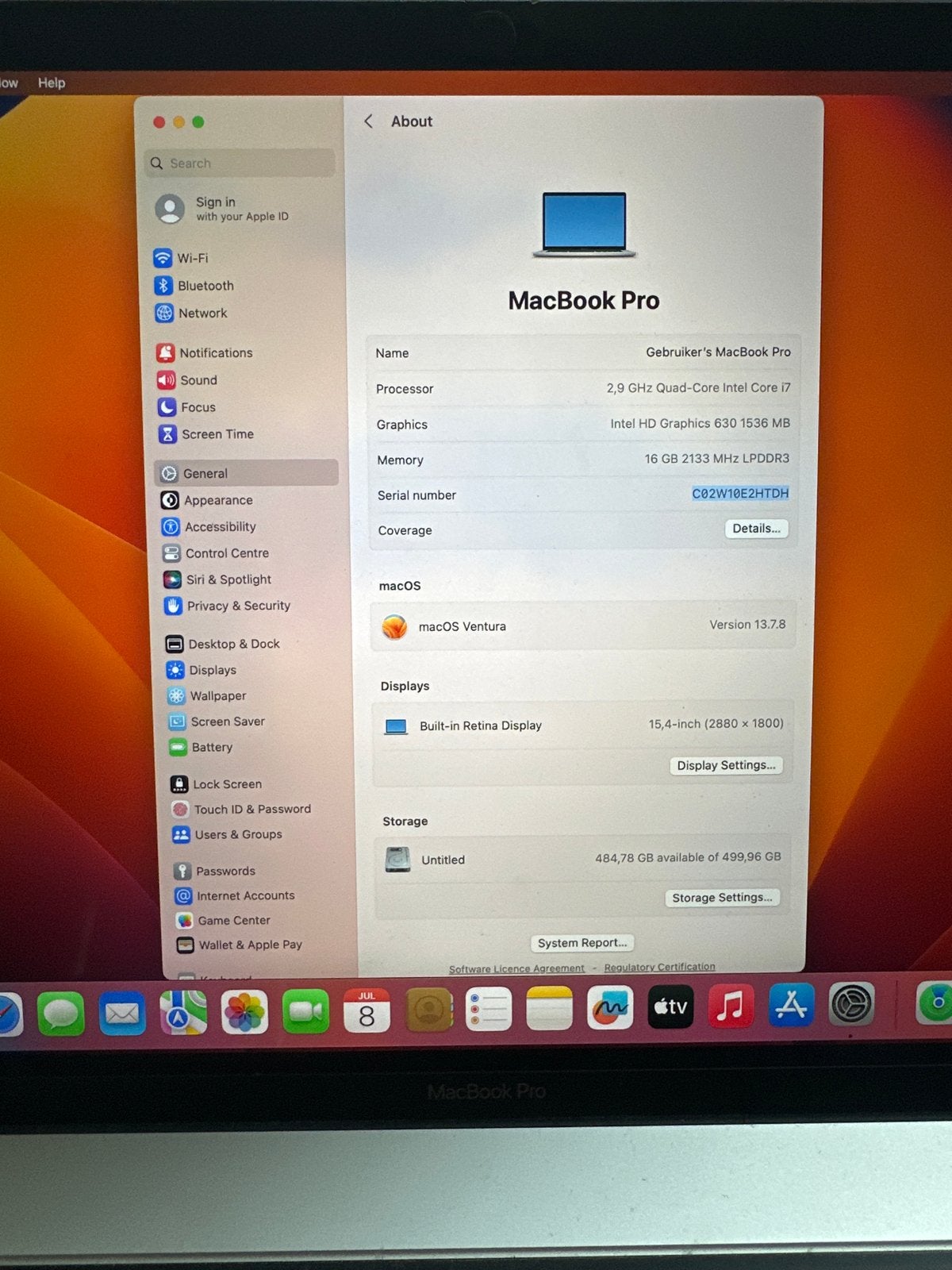 MacBook Pro 15 inch, Computers en Software, Apple Macbooks, Gebruikt, 2 tot 3 Ghz, 512 GB, 16 GB
