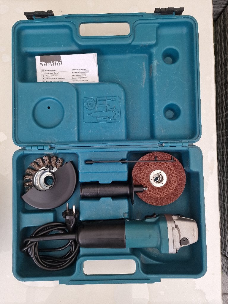 MAKITA Handslijpmachine, Ophalen of Verzenden, Zo goed als nieuw, 700 tot 1000 watt, Haakse handslijpmachine