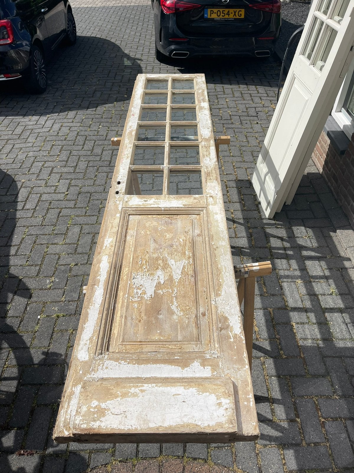 Nostalgische binnendeur 267x53,5 te koop, Ophalen, Gebruikt, Minder dan 80 cm, 215 cm of meer