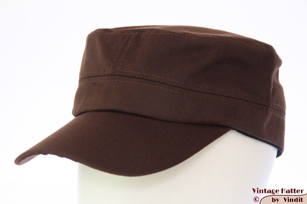 Legerpet bruin katoen 53-60 nieuw one size fits all unisex, Ophalen of Verzenden, Nieuw, One size fits all, Pet