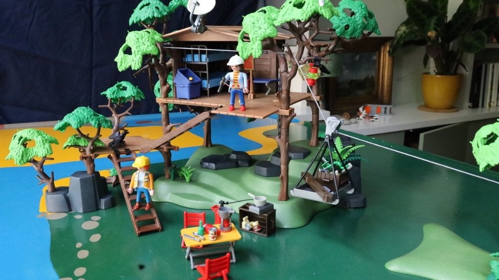 playmobil 3217 grote boomhut, Kinderen en Baby's, Speelgoed | Playmobil, Wild life, Gebouw, Complete set, Ophalen of Verzenden