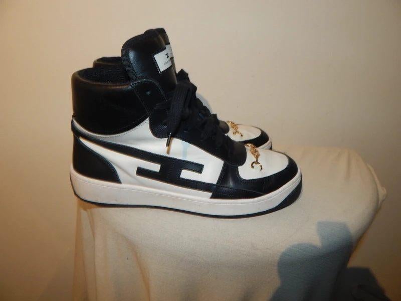 Elisabetta Franchi stoere sneakers zwart wit goud mt 41