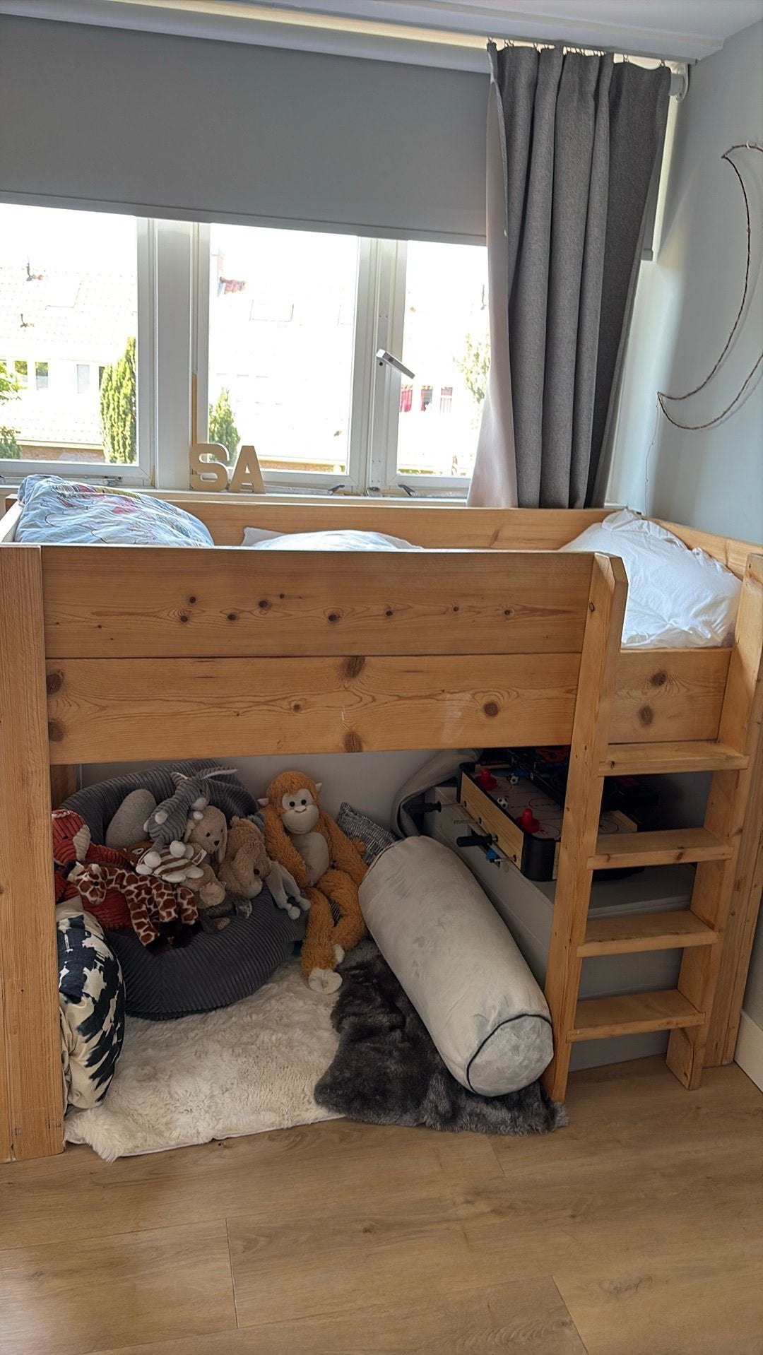 Houten kinderhoogslaper -, Ophalen, Gebruikt, Hoogslaper, Eenpersoons