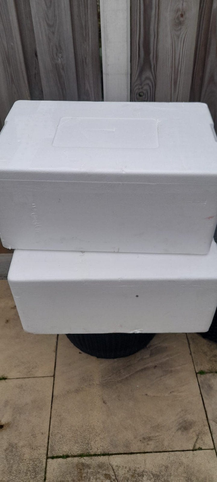 2 stuks Piepschuim Dozen met Deksel (Tempex / EPS Isol, Ophalen, Zo goed als nieuw, Koelbox