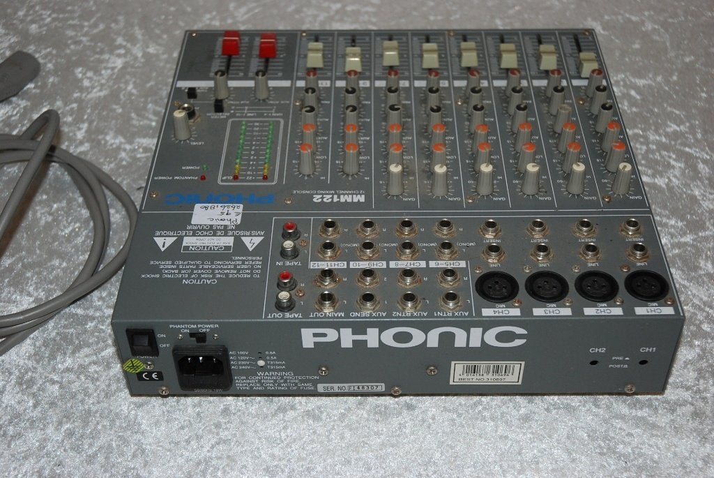 Phonic Mengpaneel 12 kanalen MM122  <26261880>, Gebruikt, ., Drums of Percussie, Ophalen of Verzenden