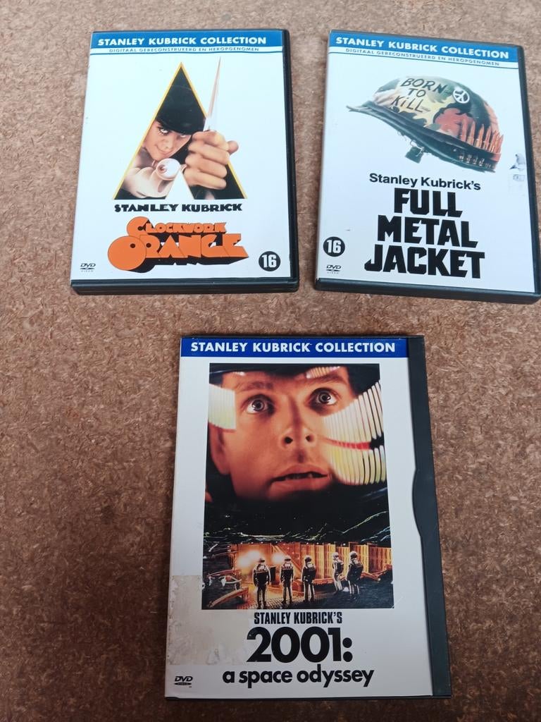 Stanley kubrick's dvd.s  3 x, Ophalen of Verzenden, Zo goed als nieuw, Speelkaart(en)