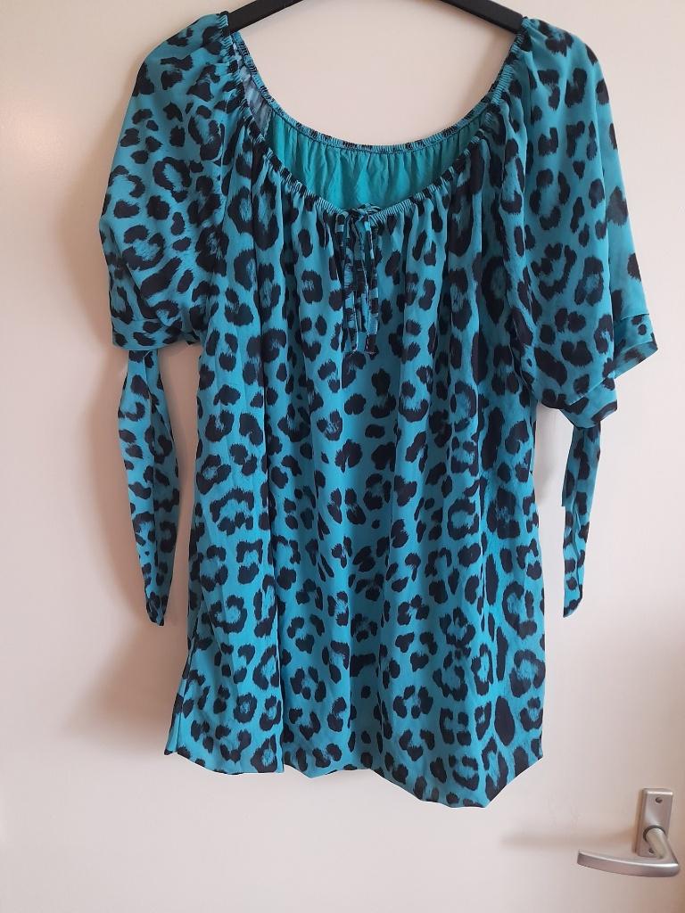 Top mtL panter zwart blauw, Overige kleuren, Maat 42/44 (L), Ophalen of Verzenden, Zo goed als nieuw