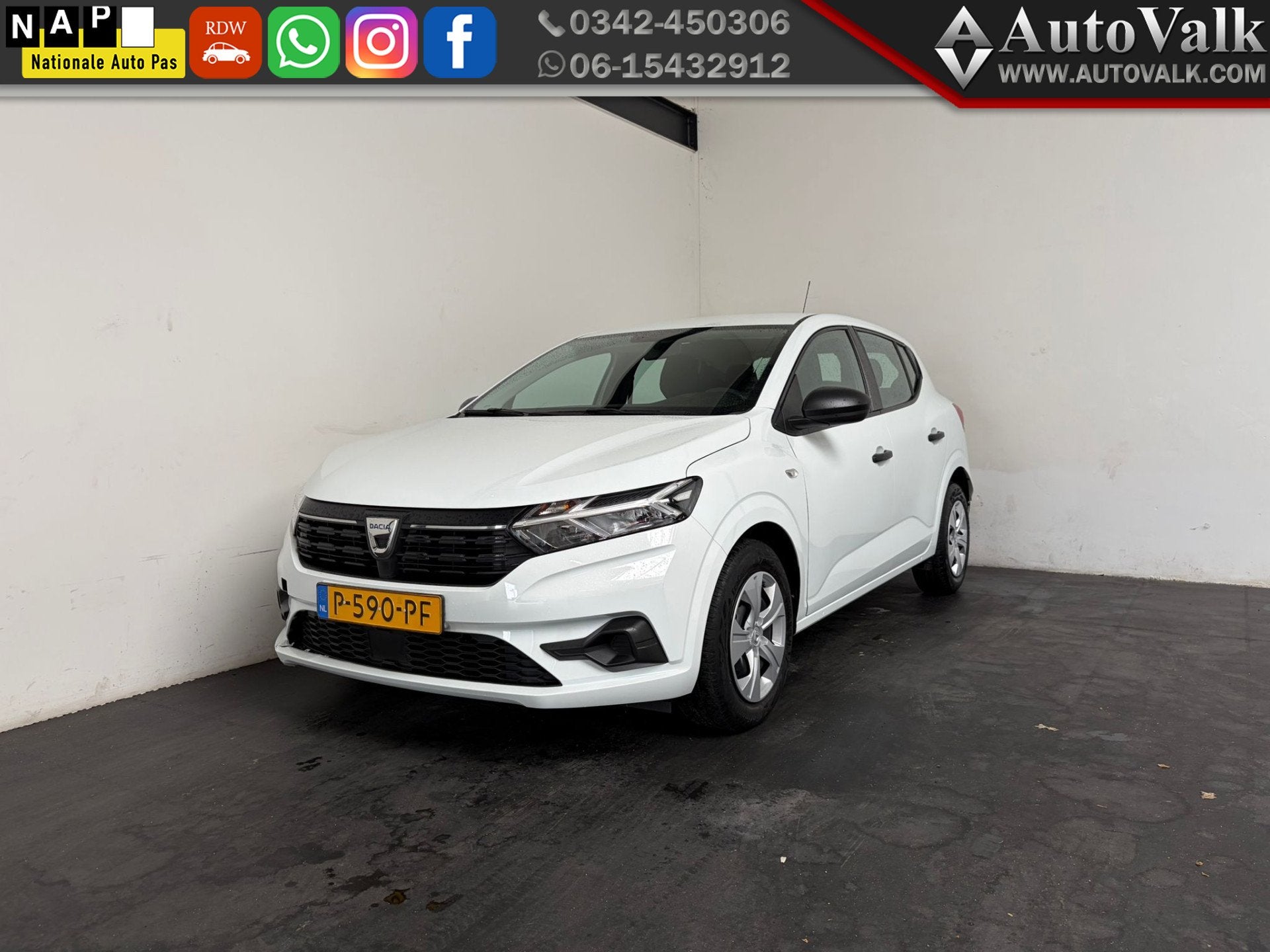 Dacia Sandero 1.0 TCe 90 Essential. Trekhaak! (bj 2022), Auto's, 1027 kg, Wit, Origineel Nederlands, Bedrijf