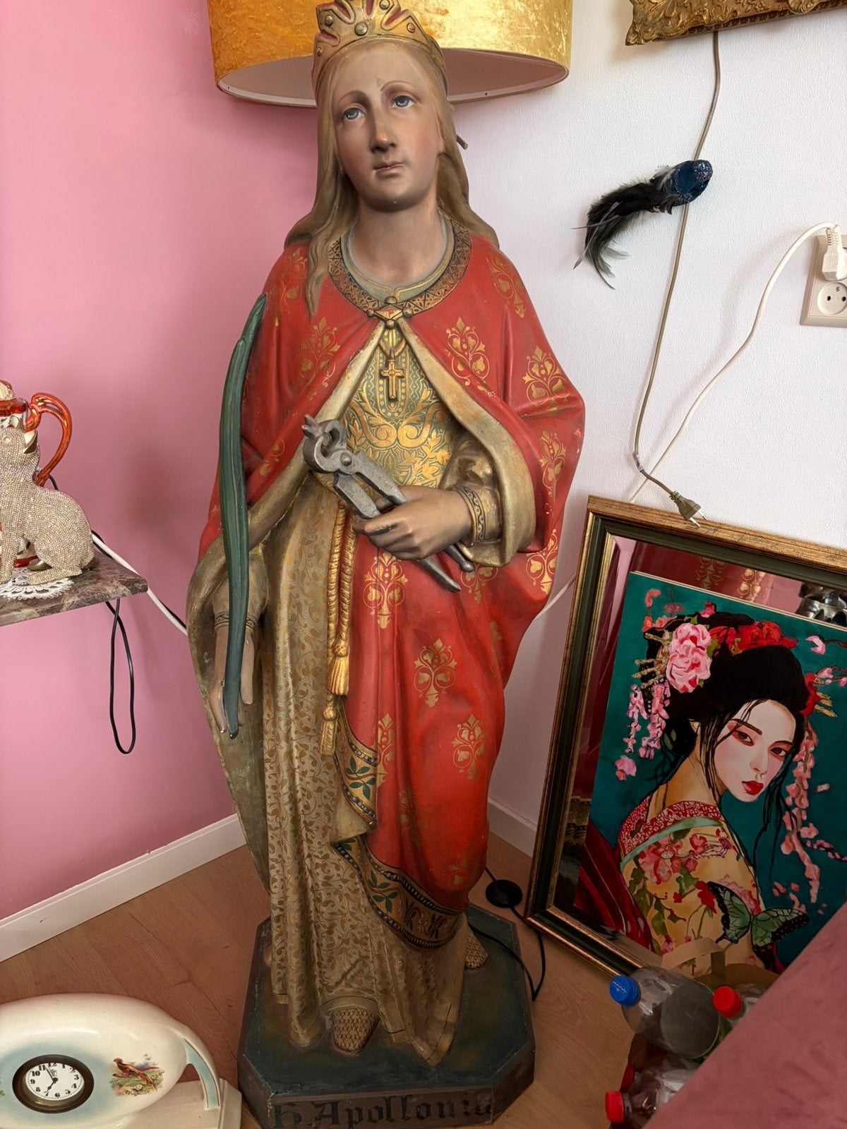 Houten beeld, Antiek en Kunst, Antiek | Religie, Ophalen