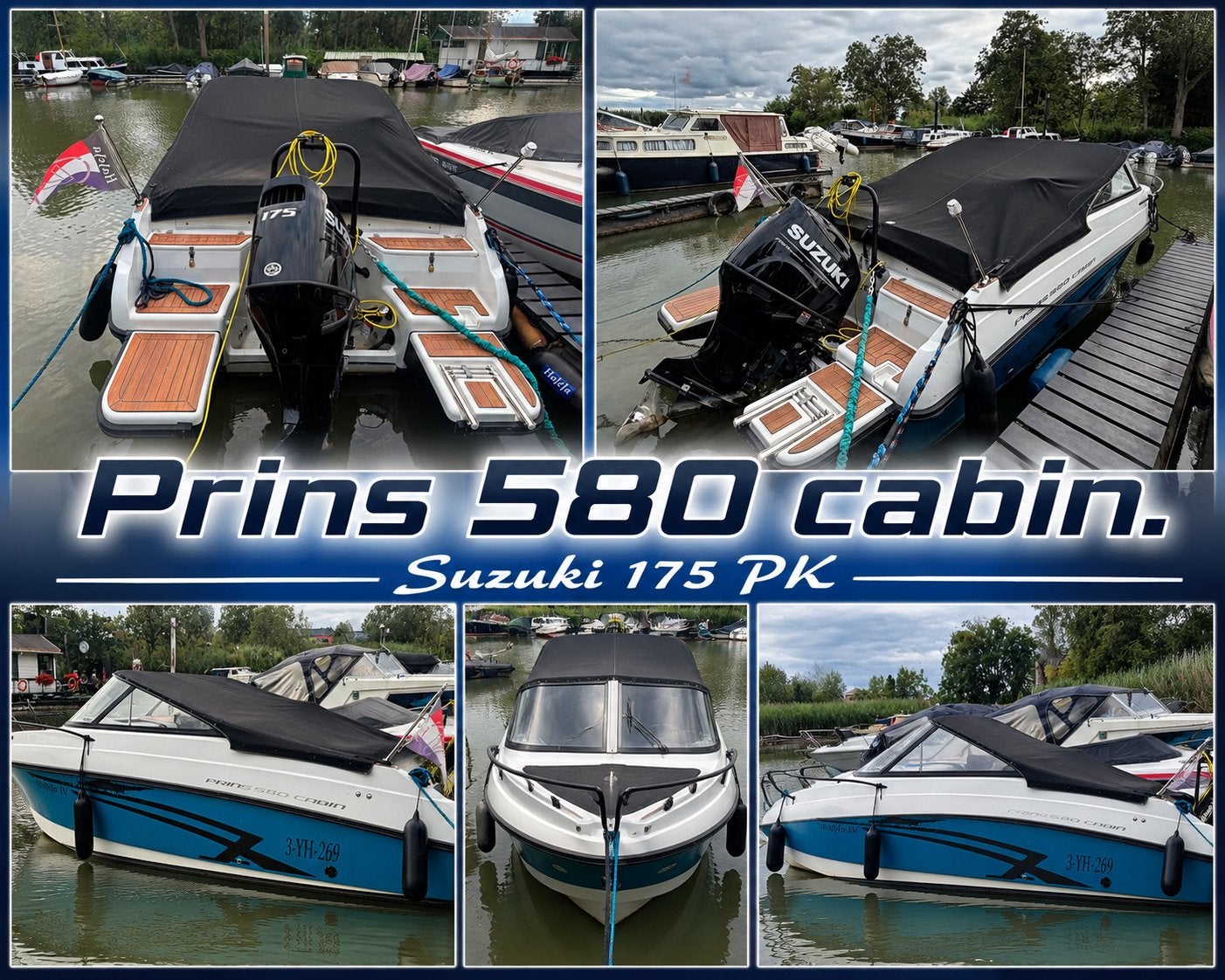 Prins 580 Cabin Suzuki 175 pk • boegschroef • bouwjaar 2024, Buitenboordmotor, Boegschroef, 6 m, Polyester