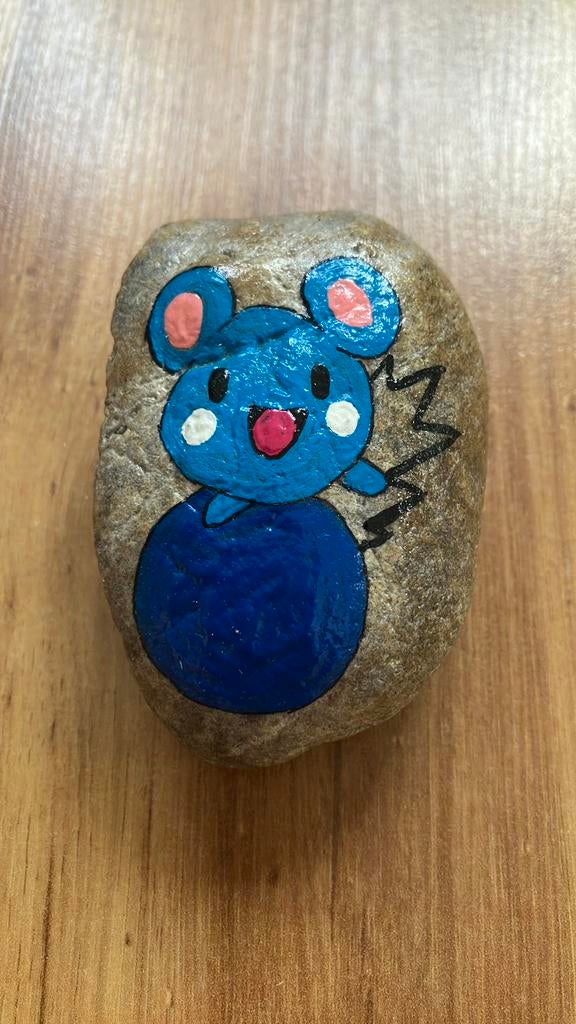 Beschilderde steen pokemon, Hobby en Vrije tijd, Schilderen, Ophalen of Verzenden, Zo goed als nieuw
