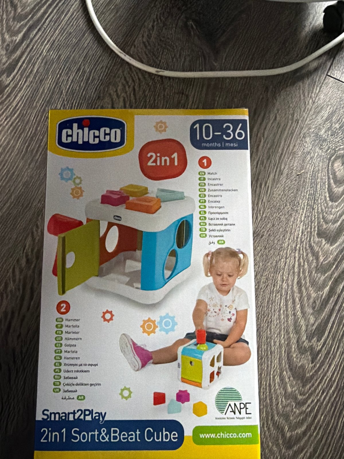 Chicco Smart2Play 2in1 Sort & Beat Cube, Ophalen of Verzenden, Nieuw, Overige typen
