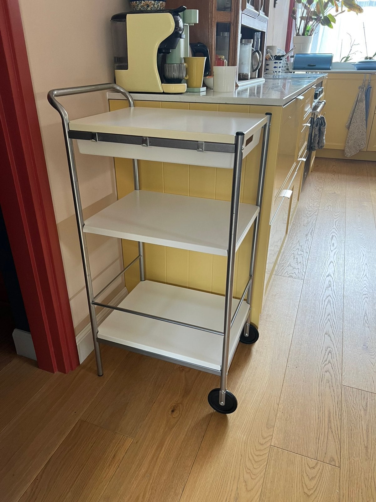Vintage ikea Bygel barcart trolley, Ophalen, 50 tot 100 cm, Zo goed als nieuw, 25 tot 50 cm