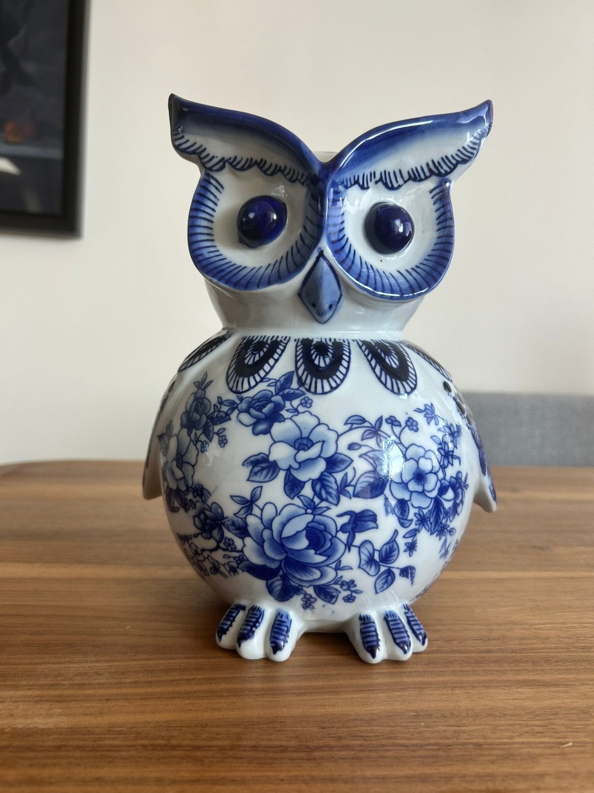 Uil delfts blauw Pols Potten, Ophalen of Verzenden