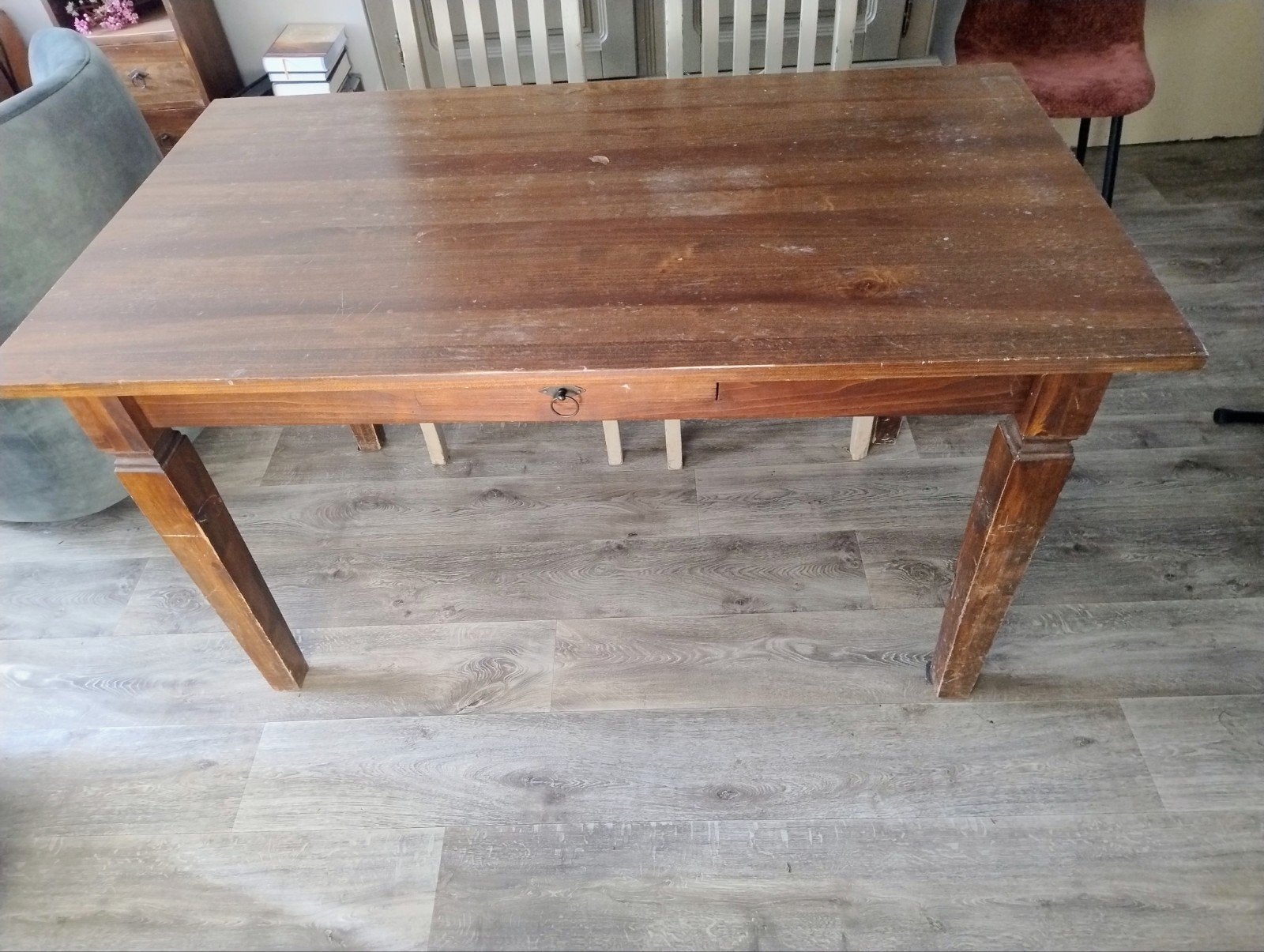 Eettafel 80x140 gratis, Huis en Inrichting, Tafels | Eettafels, Ophalen, Gebruikt, Rechthoekig, 50 tot 100 cm