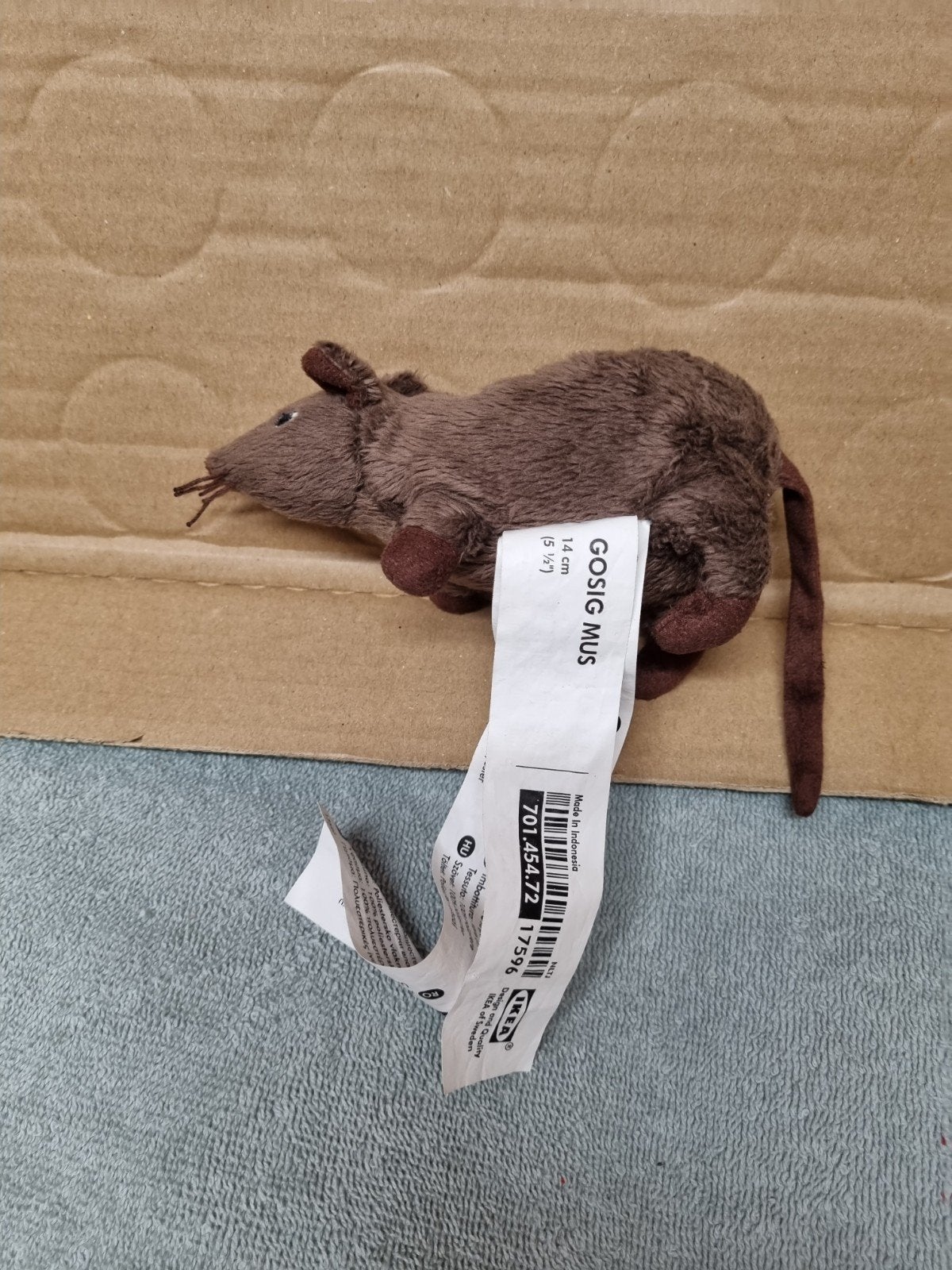ikea bruine muis knuffel nr 2, Kinderen en Baby's, Ophalen of Verzenden, Zo goed als nieuw, Overige typen