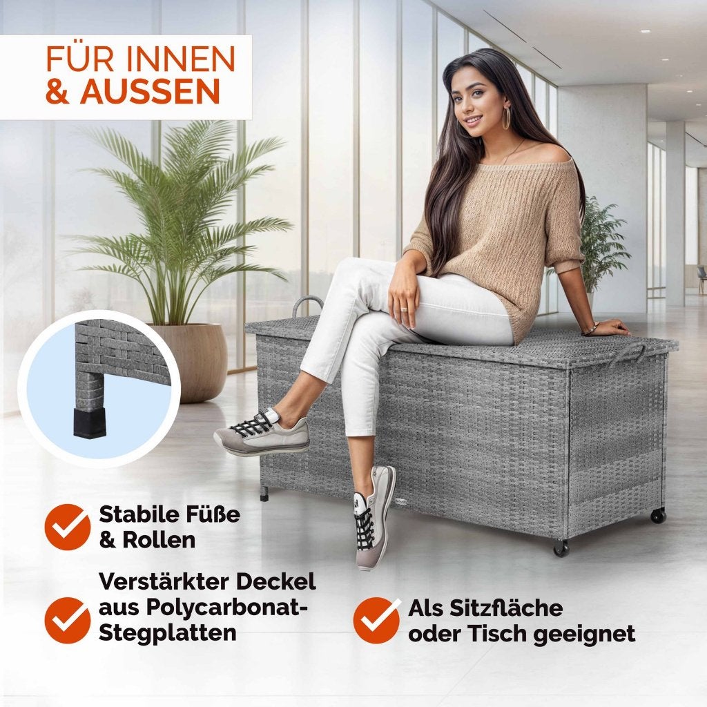 Opbergbox tuinkist + wielen 117x53x60cm 270L GRATIS BEZORGD, Verzenden, Nieuw, Nvt, Nvt