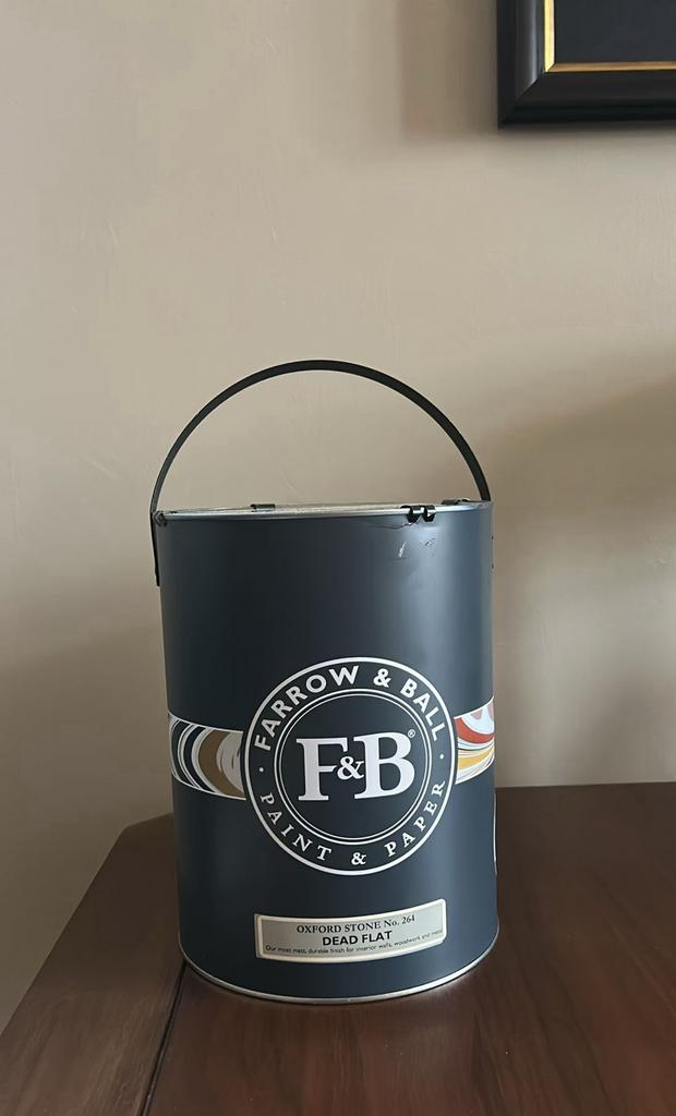 Farrow & Ball Oxford Stone No.264 Dead Flat 5L – Nieuw, 5 tot 10 liter, Ophalen of Verzenden, Nieuw, Beige