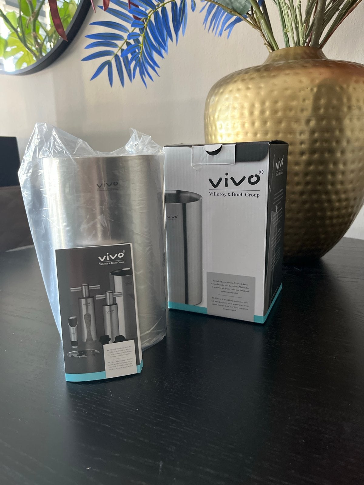 Villeroy & Boch Vivo wijnkoeler nieuw in doos, Nieuw, Ophalen of Verzenden, Zilver, Metaal