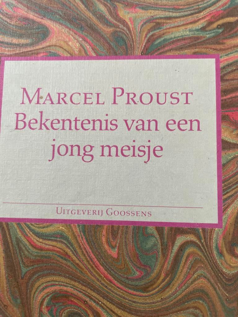 Marcel Proust - Bekentenis van een jong meisje, Ophalen of Verzenden, Gelezen, Nederland