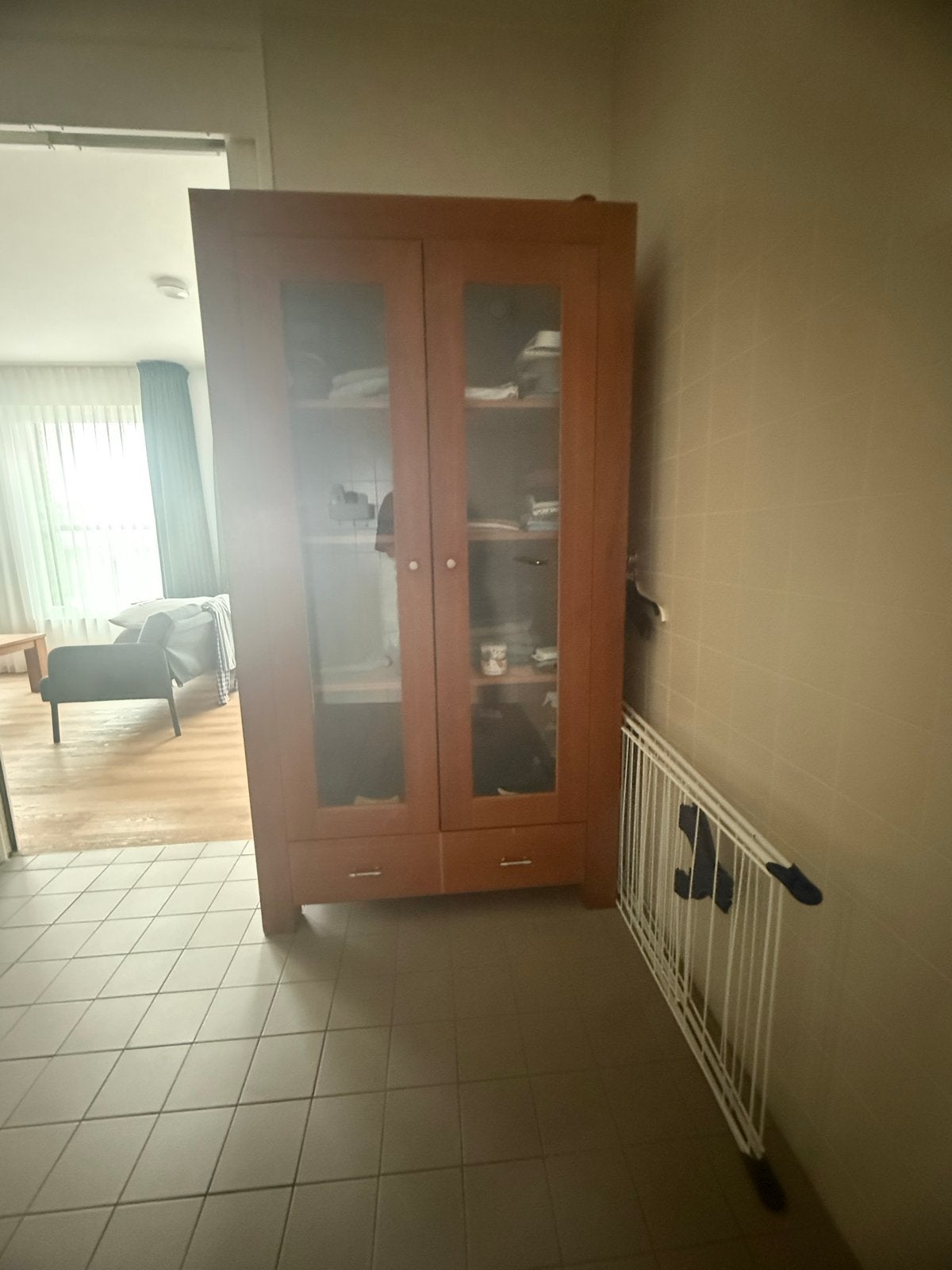 Houten salontafel met donkere inleg SET.
