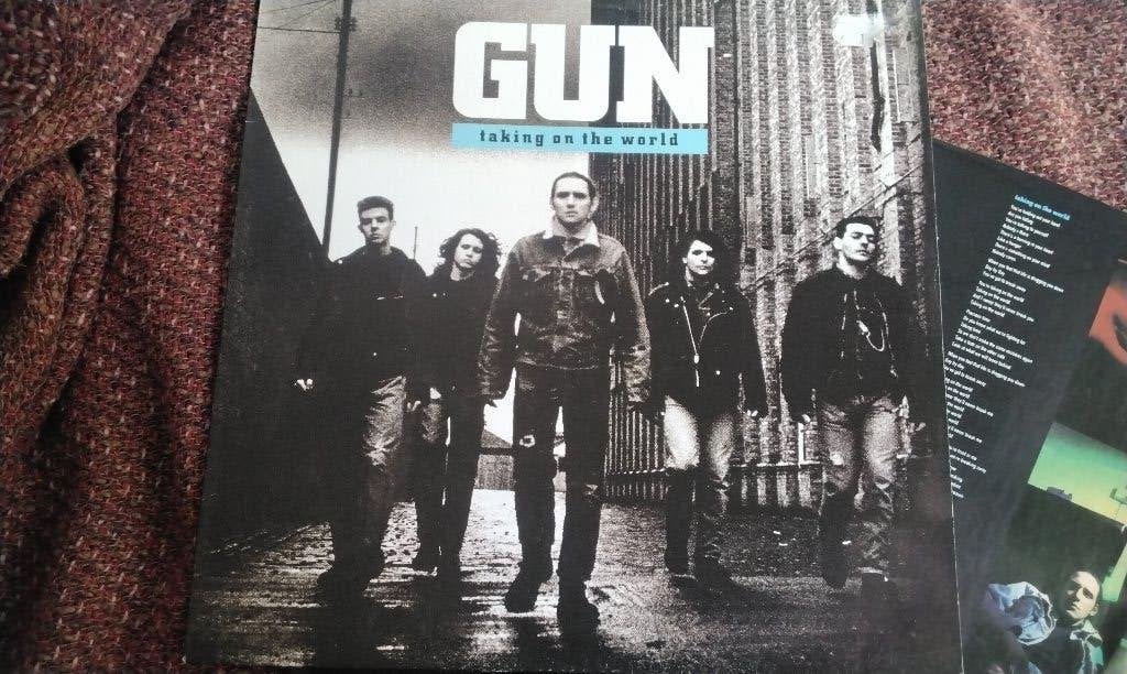 Lp Hard Rock Gun Taking On The World, Ophalen, Zo goed als nieuw, 12 inch, Hard Rock