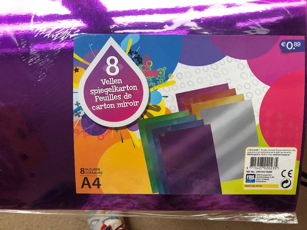 16 pakken knutselkarton, Hobby en Vrije tijd, Nieuw, Ophalen of Verzenden, Papier of Karton, Geschikt voor snijden