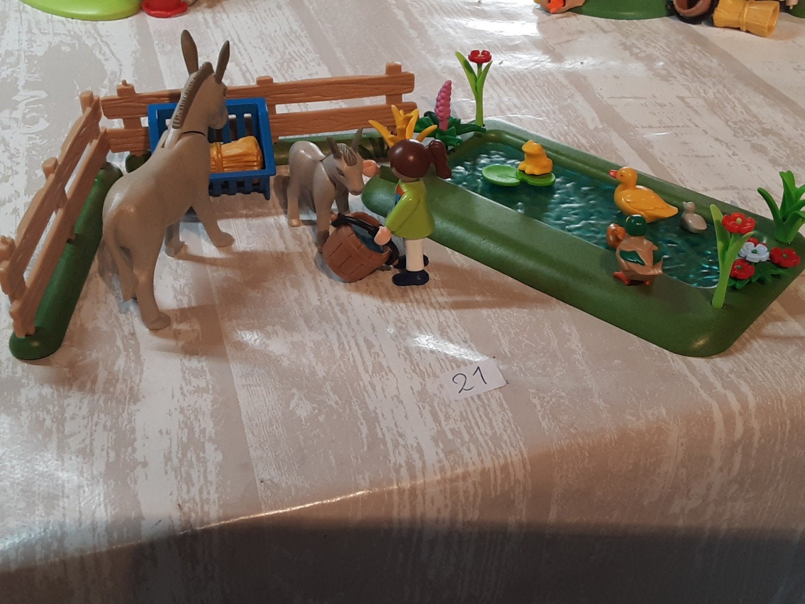 dierenset 7x met vogelhuisje en watertje, Complete set, Overige typen, Zo goed als nieuw, Family fun