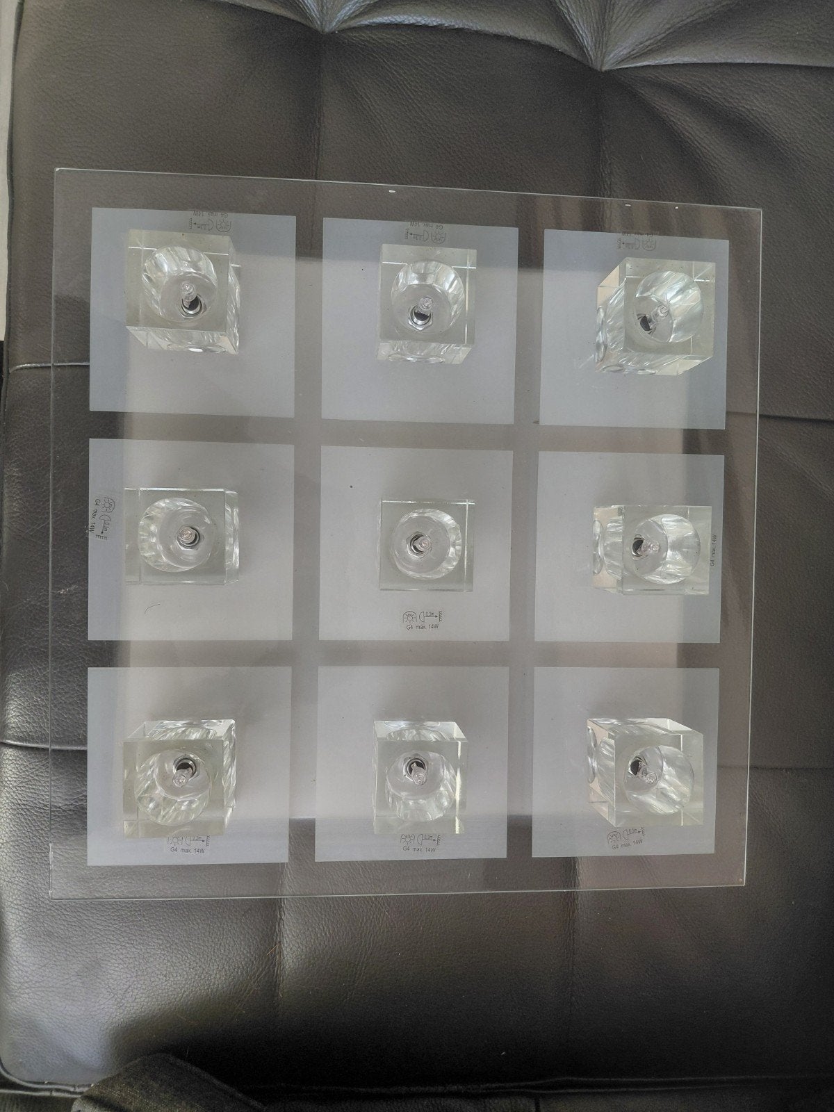 2 LED Plafondlamp met Afstandsbediening en Kleurwissel, Glas, Inclusief lichtbron, Ophalen of Verzenden, Zo goed als nieuw