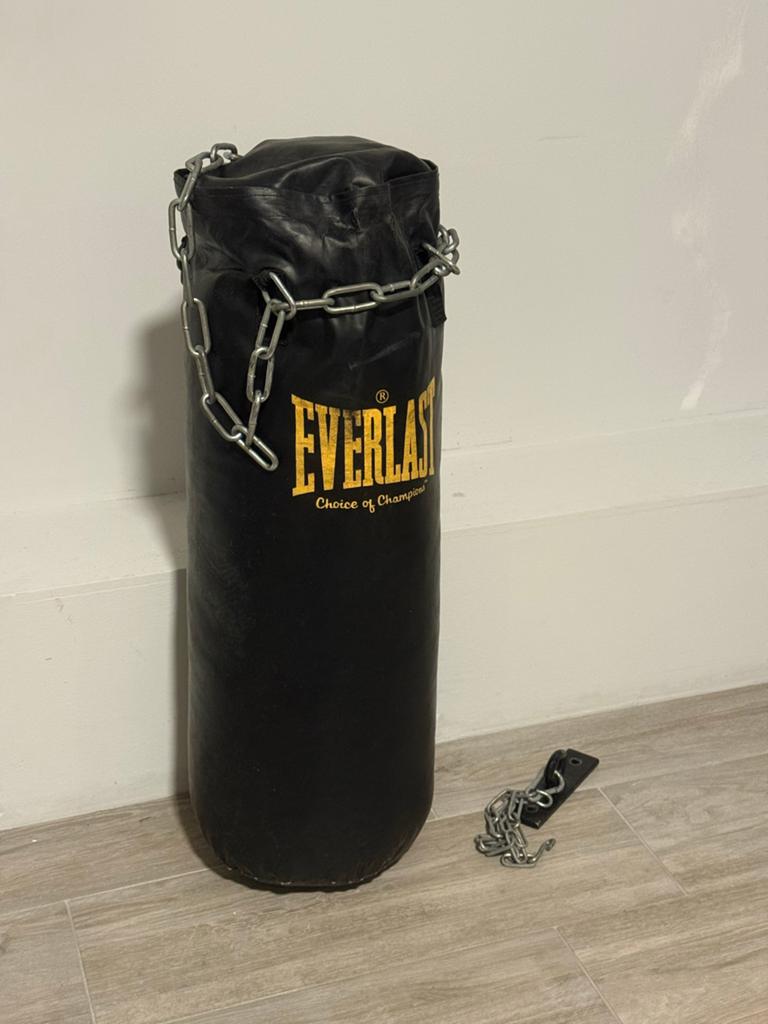 Everlast Bokszak - Zwart, 75cm hoog, 25cm diameter, Ophalen, Gebruikt, Bokszak