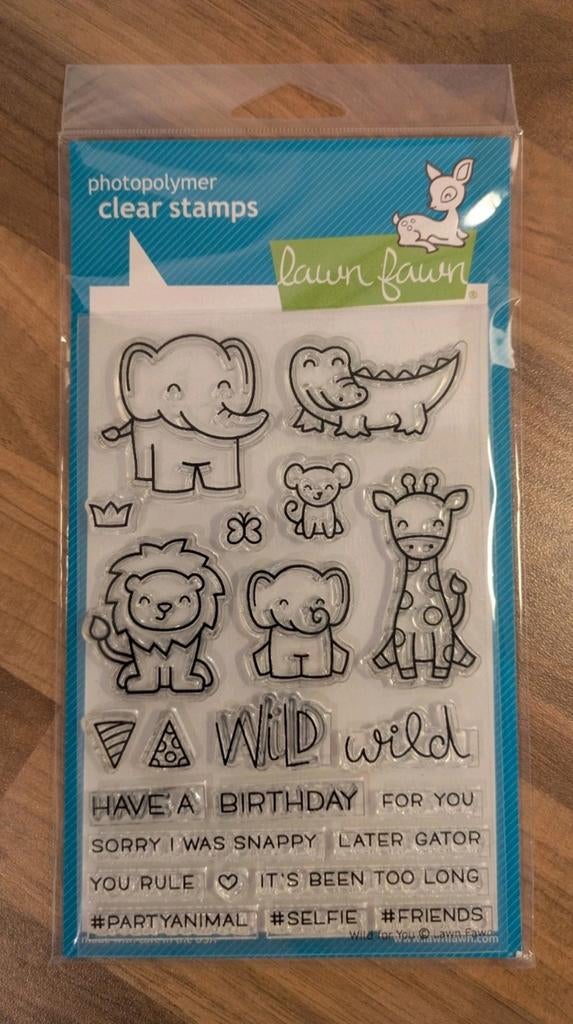Lawn Fawn - Wild for you, clear stamps, Ophalen of Verzenden, Zo goed als nieuw, Clearstamp