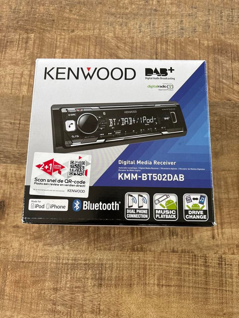 Kenwood KMM-BT502DAB Autoradio DAB+ Bluetooth USB, Auto diversen, Autoradio's, Ophalen of Verzenden, Nieuw
