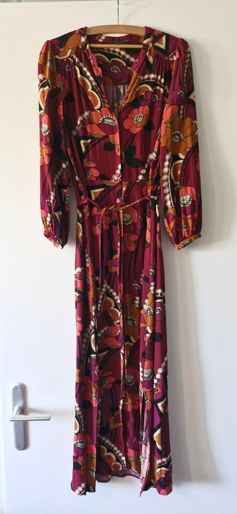 King Louie maxi jurk met bloemenprint, Maat 38/40 (M), Ophalen of Verzenden, Zo goed als nieuw, King Louie