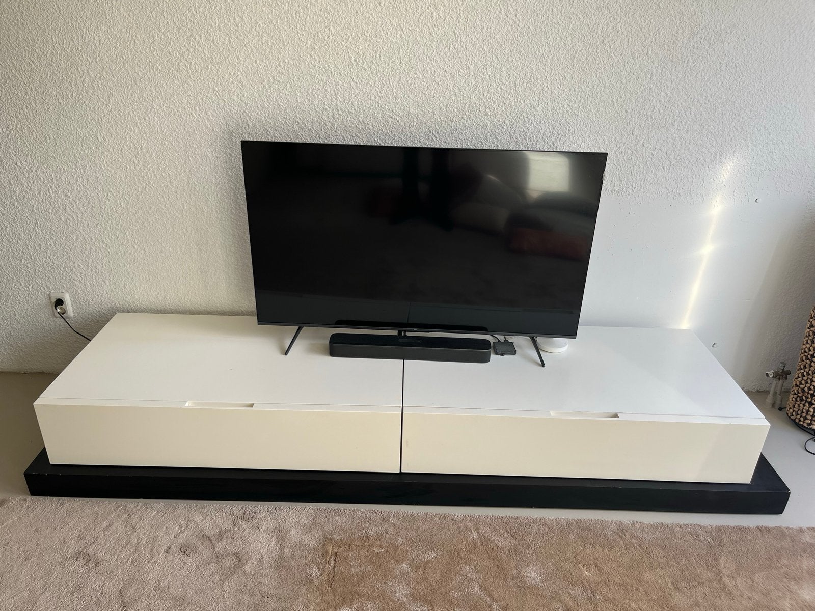 Luxe XXL TV-meubel – 250 cm breed – Wit – Modern design, Huis en Inrichting, Ophalen, Gebruikt, 200 cm of meer, Minder dan 100 cm