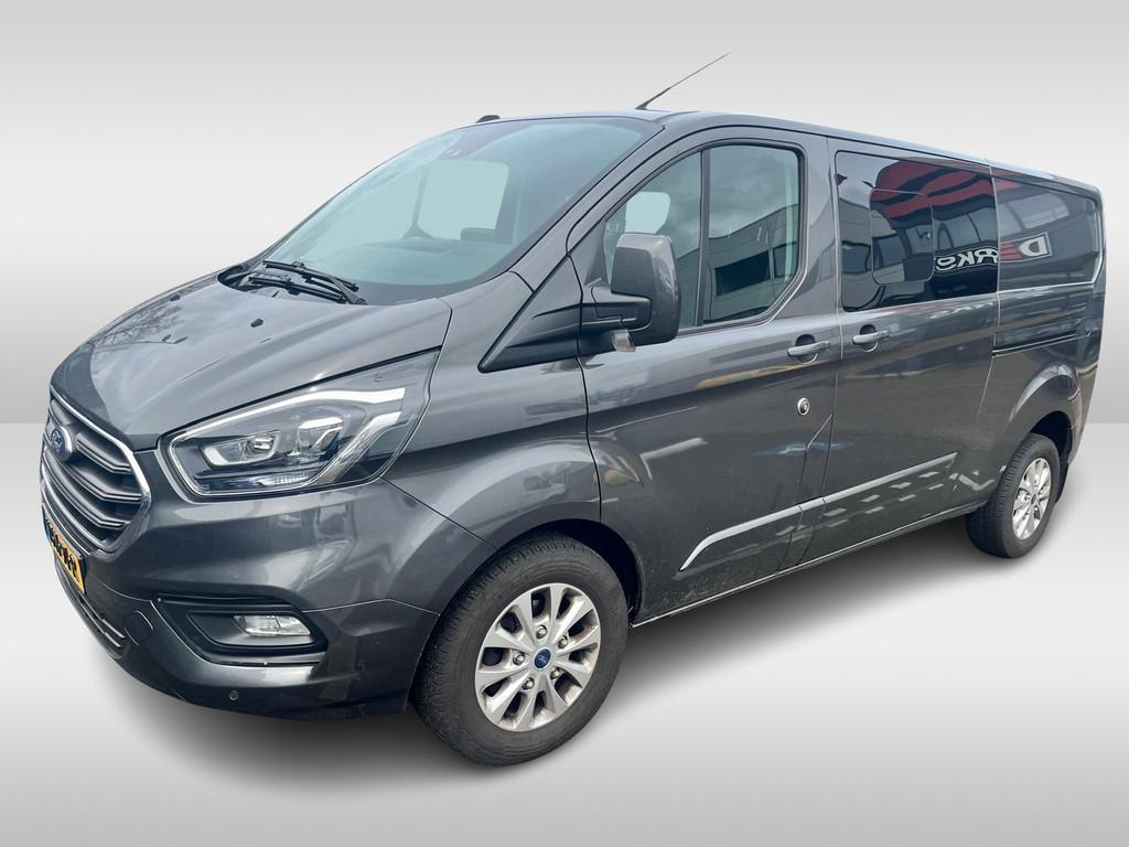 Ford Transit Custom 2.0 TDCI L2H1 Limited DC Automaat, Auto's, Bestelauto's, Euro 6, 4 cilinders, Zwart, Origineel Nederlands
