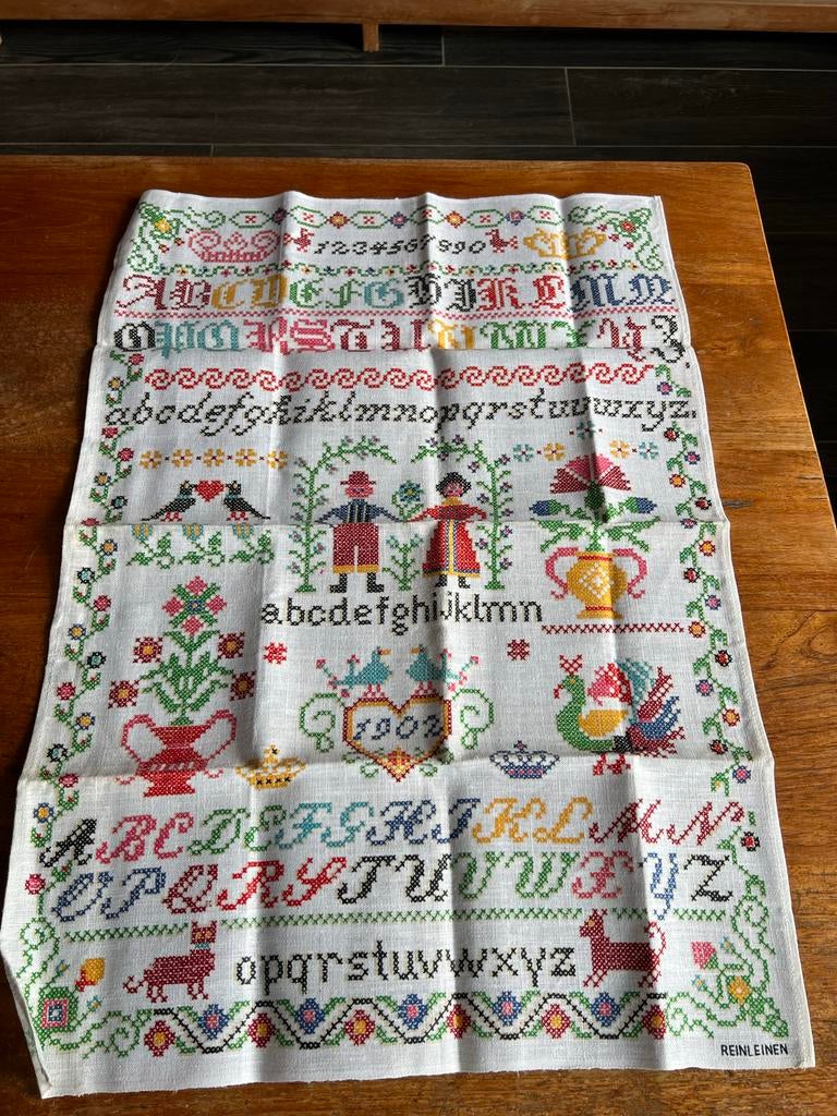 linnen keukendoek, Verzenden, Gebruikt, Handborduren, Overige typen