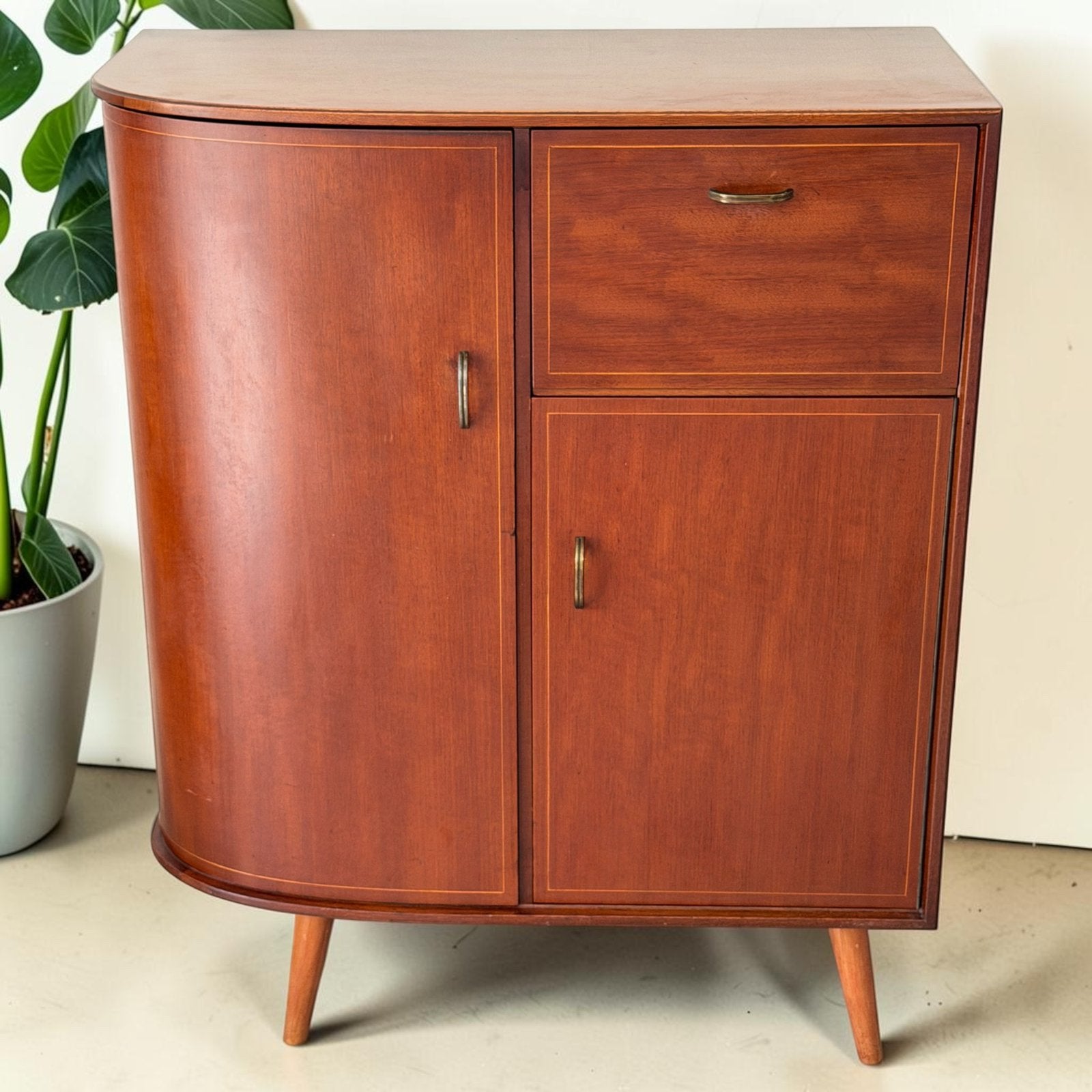 Vintage Formule wandkast | barkast | LP kast | mid century, Huis en Inrichting, Kasten | Dressoirs, Ophalen, Met deur(en), Teakhout