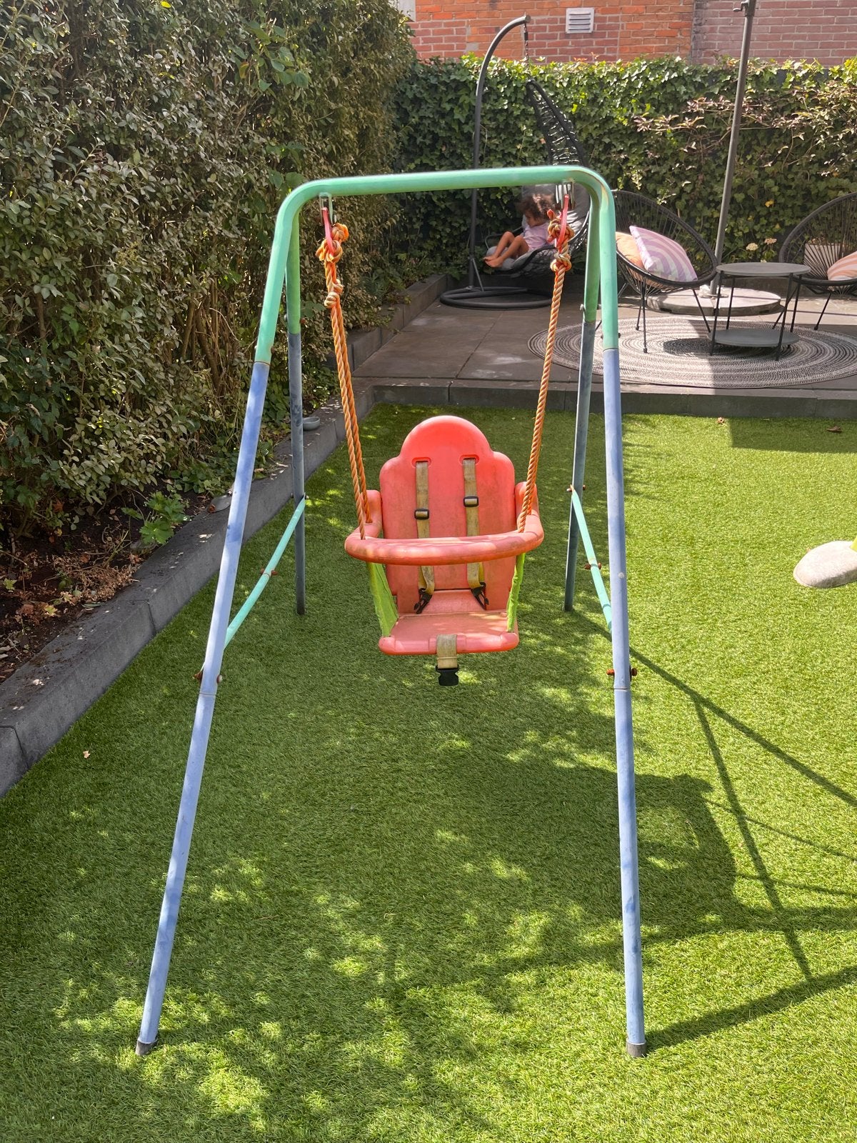 Kinder schommel met babyzitje, Ophalen, Gebruikt, Schommel