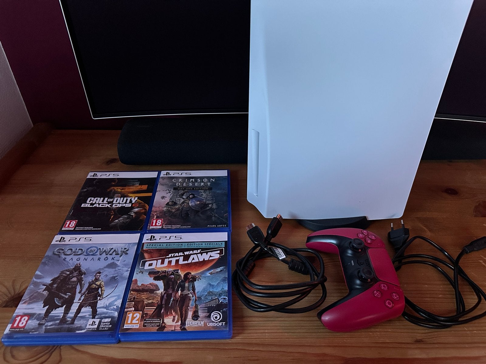 PlayStation 5 Disc Edition met controller en 4 games, Ophalen of Verzenden, Zo goed als nieuw, Playstation 5