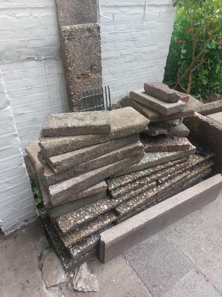Gebruikte terrastegels en klinkers, Tuin en Terras, Tegels en Klinkers, Ophalen, Gebruikt, Klinkers, Minder dan 5 m²